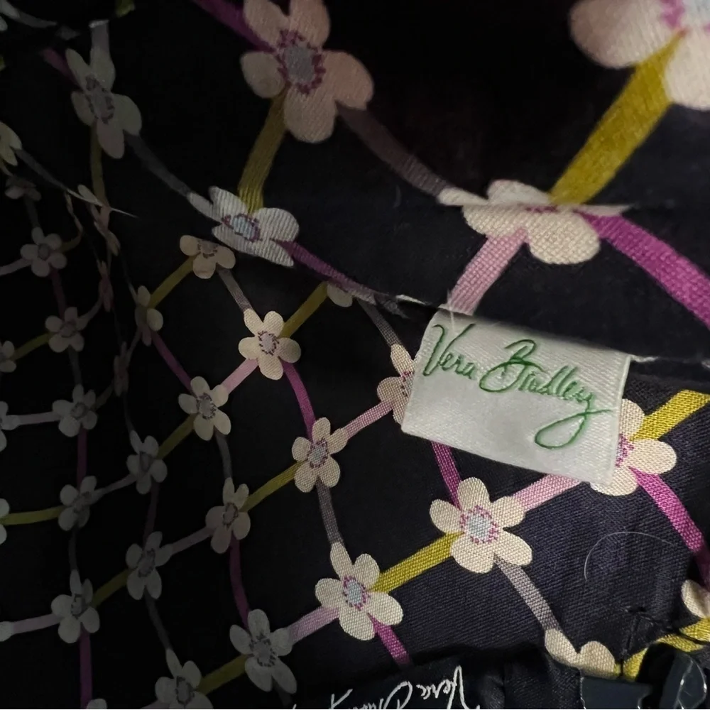 New VERA BRADLEY Floral Nightingale 2011 Tall Tote Rhythm Blues Plum Petal Y2K